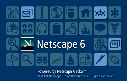 Écran de démarrage de Netscape 6