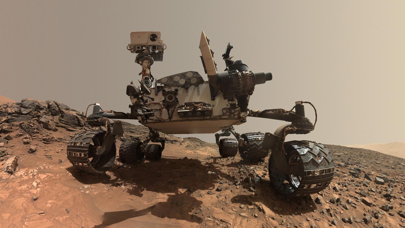 Image du rover Curiosity sur Mars